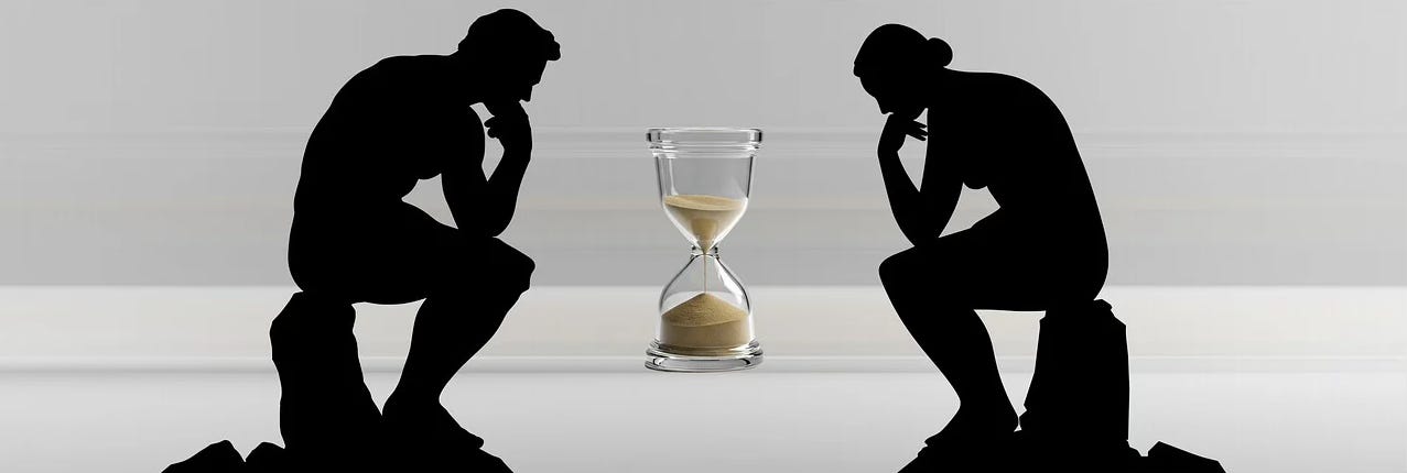 The sand in an hourglass emptying all too quickly.